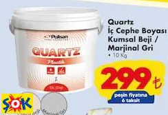 POLİSAN QUARTZ İÇ CEPHE BOYASI KUMSAL BEJİ / MARJİNAL GRİ • 10 KG POLİSAN QUARTZ İÇ CEPHE BOYASI KUMSAL BEJİ / MARJİNAL GRİ • 10 KG